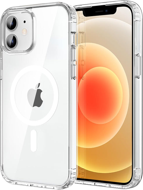 CACOE Magnetic Case for iPhone 12 & iPhone 12 Pro 6.1 inch-Compatible with MagSafe & Magnetic Car Phone Mount,Not Yellowing Anti-Scratch (Clear)...