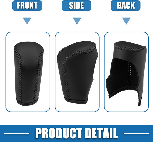 Gear Shifting Knob Cover Automatic Transmission Lever Trim for Mazda CX-30 2020-2021 Faux Leather Black...