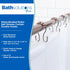 Kenney KN67122 Rust-Resistant Gliding Metal Beaded Shower Curtain Rings with Double Hanging Hooks for Shower Curtain and Standard Shower Curtain R...