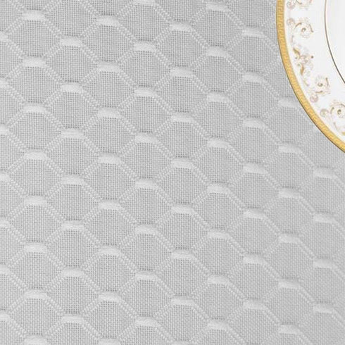 Tektrum Heavy Duty 70 inch Round Elegant Waffle Weave Check Jacquard Tablecloth Table Cover - Waterproof/Stain Resistant/Spill Proof - Great for D...