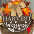 Large Fall Stencils for Painting on Wood 12”,Thanksgiving Stencil Round Hello Pumpkin Stencils Give Thanks Drawing Templates for Door Porch Hanger...