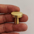 6X Dia.22mm(0.87") Solid Brass Drawer Knob Round Golden Kitchen Cabinet Pull Decorative Hardware Small Dresser Handle...