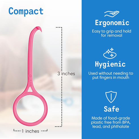 OrthoKey Aligner Remover - Versatile Clear Aligner & Retainer Removal Tool - Hygienic Invisalign Remover, Denture Grabber - Portable & Durable, Fi...