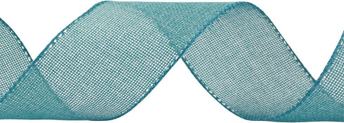HUIHUANG Turquoise Burlap Ribbon Wired Solid Wired Edge Ribbon 2.5 inch Jute Ribbon for Wreaths, Big Bows, Crafts, Decorations -10 Yards (30 feet)...