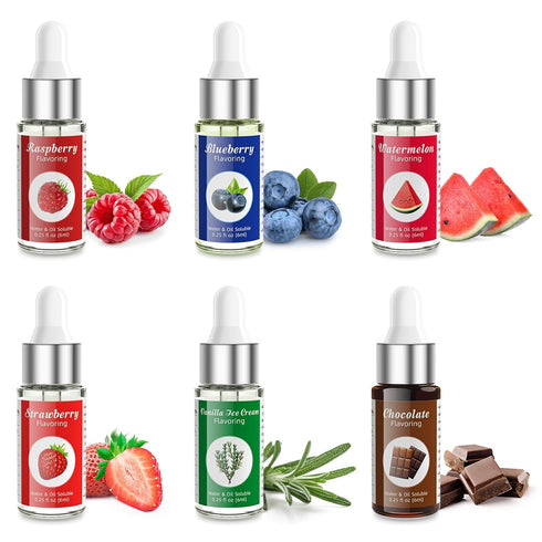 Nomeca Food Flavoring Oil, Fruit Vanilla Cream Chocolate Strawberry Candy Flavors for Baking, Cooking and Lip Gloss Making - Water & Oil Soluble -...