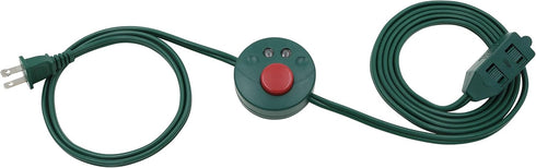 Clear Power 3 Outlet Indoor Extension Cord 16/2 SPT-2 w/Lighted footswitch (9 ft, Green), CP10028...