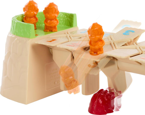 Mattel Games Greedy Gator 2-Player Kids Game for Game Night, Get Monkeys Across The Bridge First with Rolling Alligator...