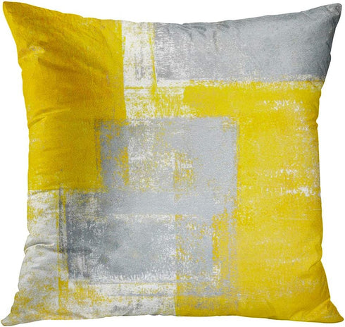 Britimes Throw Pillow Covers Home Decor Set of 4 Pillow Cases Decorative 18 x 18 Inches Outdoor Cushion Couch Sofa Pillowcases Grey and Yellow...