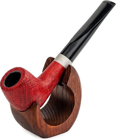 Dr Watson - Wooden Pipe Stand -SNAIL - For 1 Tobacco Pipe, Handmade from Solid Wood...
