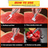 2-in-1 Stainless Steel Fruit Cutter,2024 New Upgrade Watermelon Slicer,Watermelon Cutter,Dual Head Fruit Forks Slicer Knife, Watermelon Fork Slice...