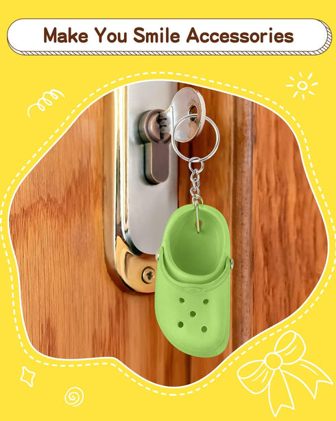 2PACK Cute Shoe Keychains for Women Men Funny Mini Backpack Key Chains Charms Kids Adults Key Ring...