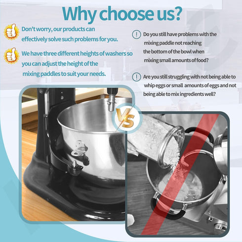 3 Different Height Adjustments for the KitchenAid Bowl-Lift Stand Mixer, Improve Bowl Does Not Come Close Enough to The Bottom, Allow the Food to ...