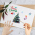 CRASPIRE Merry Christmas Tree Clear Rubber Stamps Xmas Snowflake Star Gift Reusable Vintage Transparent Silicone Seal Stamps for Winter Holiday DI...