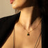 espere Baguette CZ Pendant Necklace | 14K Gold Plated Sterling Silver | Emerald Baguette Pendant Dainty Box Chain Necklace 18''...