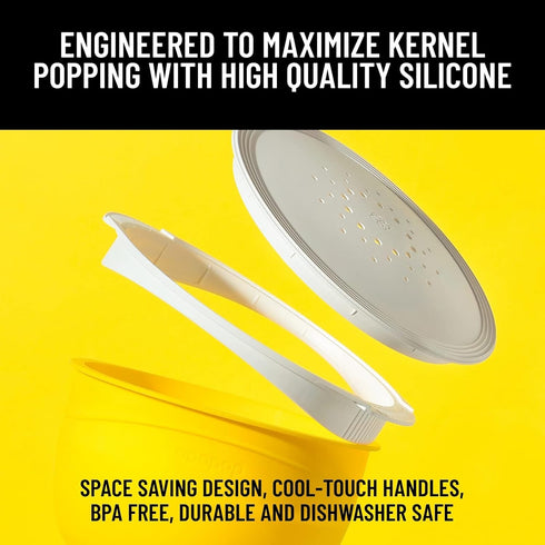 Opopop Silicone Popcorn Popper - Microwave Popcorn Maker Collapsible Bowl, BPA-Free and Dishwasher Safe...