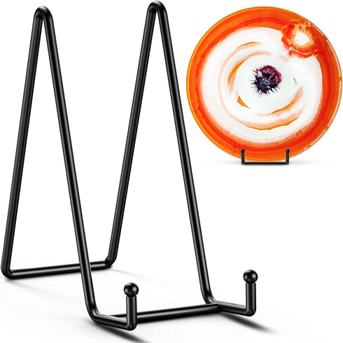 TR-LIFE 3 Pack 10 Inch Large Plate Stands for Display - Metal Plate Holder Display Stand + Picture Frame Holder Stand + Small Easels for Decorativ...