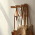 XAOMLP Wooden Coat Hooks Wall Mounted Vintage Single Organizer Hangers, Handmade Craft Hat Rack 3pcs...