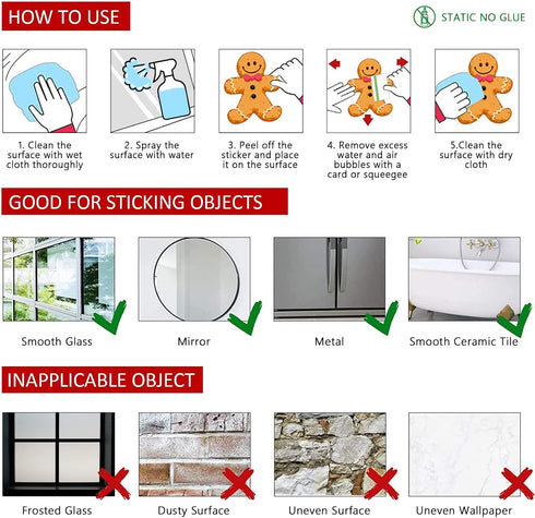 Yovkky Winter Bird Pine Tree Branch Window Clings 9 Sheet, Cardinal Bullfinch Chickadee Robin Glass Sticker Decal Snow Christmas Decor Home Kitche...