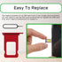 for iPhone 11 Red SIM Card Tray Holder Replacement Single SIM Version for iPhone11 Card Slot with Waterproof Rubber Ring Repair Fix Kit Card Remov...