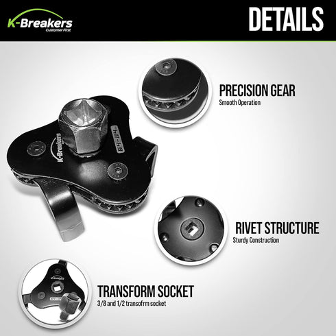 Universal Adjustable Oil Filter Wrench, Heavy Duty Oil Filter Removal Tool with 3 Jaws for Cars, Trucks, Tractor - 3 Jaws...