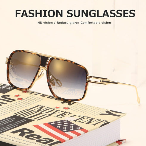 AEVOGUE Sunglasses For Men Goggle Alloy Big Frame Metal Punk Style Shield AE0336...