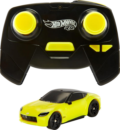 Hot Wheels RC Toy Car, Remote-Control Nissan Z in 1:64 Scale with Controller & USB Cable, Works On & Off Track cc...
