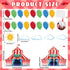 gisgfim Circus Decorations Carnival Party Bulletin Board Cutouts for Classroom Large Carnival Tent Bulletin Board Cut Outs Circus Theme Party Deco...