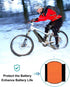 E Bike Battery Cover, Reflective Battery Protective Cover E-Bike at Night, Bicycle Thermal Cover Waterproof Dustproof Bag for Battery in Downtube,...