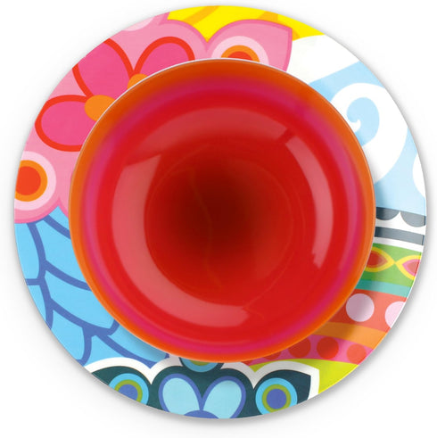 French Bull 8" Pasta Bowl - Melamine Dinnerware (Pink Ombre)...