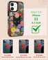 Shorogyt for iPhone 11 Wallet Case with Card Holder, Designer Floral Cat Pattern Kickstand Magnetic Clasp Back Flip Folio Leather Phone Cases for ...