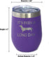 Been a Long Day - Dachshund Wine Tumbler with Sliding Lid - Stemless Stainless Steel Insulated Cup - Cute Funny Gift for Coworkers or Boss - Purpl...