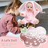 12 Inch Baby Doll with Accessories Set,Pink Rabbit soft baby dolls for 3+ year old girls boy,baby toys for Birthday gift (12 Inch Pink rabbit-YD-W...
