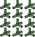 uxcell 12Pcs 11mm/0.4in Greenhouse Frame Connector Pipe Fitting Duty Joint Tool, 4Way Frame Connectors for Trellis Sunscreen Shed Gardening Plant ...