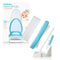 Frida Baby The 3-Step Cradle Cap System, DermaFrida The FlakeFixer, Sponge, Brush, Comb and Storage Stand for Babies with Cradle Cap, White-Blue...