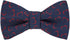 Jacob Alexander Men's Happy Valentine's Day Red Outline Hearts Freestyle Self-Tie Bow Tie - Dark Blue...
