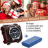 JewelryWe Black Brown Hip-hop Gothic Punk Style Men Watch Wide Leather Fashion Cuff Wristwatch for Halloween...