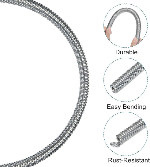 MECCANIXITY Spring Tube Bender OD 6.5mm/0.26" Steel Spring Pipe Copper Tubes 1100mm/43.31" Long for 3/8" Copper Pipe(10mm) in Home Renovations,Ele...