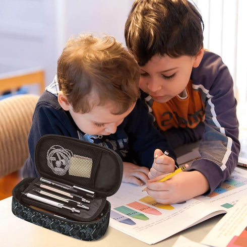 Robotic Warrior Pencil Case Big Capacity Multi Compartment Stationery Box Robot Pencil Pouch Holder Desk Organizer For School Office Home...
