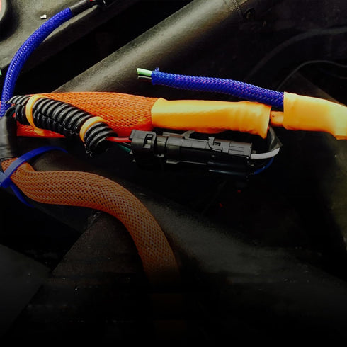 Electriduct 1/8" PET Expandable Braid Sleeving Flame Retardant Flexible Wire Mesh for Cord Management and Cable Protection - 25 Feet - Blue...