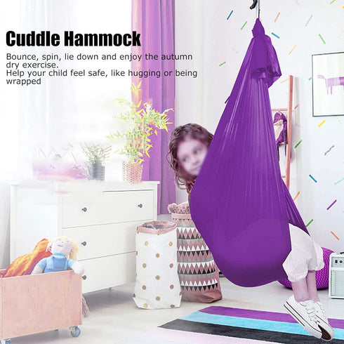 Sensory Swing Hanging Therapy Swing for Kids Elastic Swing Indoor Outdoor Cuddle Hammock Snuggle Swing Cuddle Hammock Kids'Hanging Pod for Autism ...