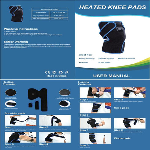 Heating Pad Heating Pad for Knee, Heated Knee Wrap for Men Women, Pain Relief Pad for Knee, Shoulder, Elbow, Joint Soreness Swelling, Arthritis, A...