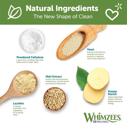 Whimzees by Wellness Dental Treats for Puppies, Natural, Grain Free, Helps to Clean Teeth, Freshen Breath, Reduce Tartar & Plaque, Longer Lasting ...