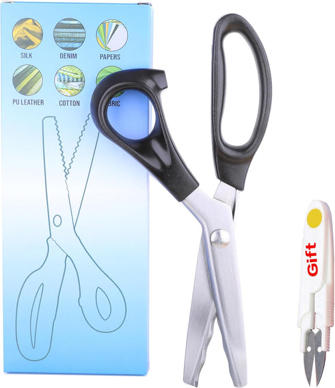 Strong & Sharpe Pinking Shears,Pinking Shears Scissors for Fabric, Serrated and Scalloped Scissors Fabric,3mm,5mm,7mm (Wavy 18mm)...