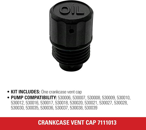 Simpson Cleaning 7111013 Replacement Crankcase Vent Cap for Pressure Washer Pumps, Black...