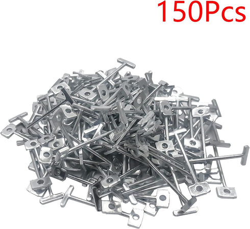 1.5mm T-Pins Steel Needles for Flooring Wall Tile Leveling System Tiling Construction Tools Replaceable Pin Reusable Spare Steel Pin(150Pcs)...