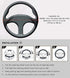 LABBYWAY Microfiber Leather Auto Car Steering Wheel Cover, Universal 15 Inch Anti-Slip Wheel Protector, Red...