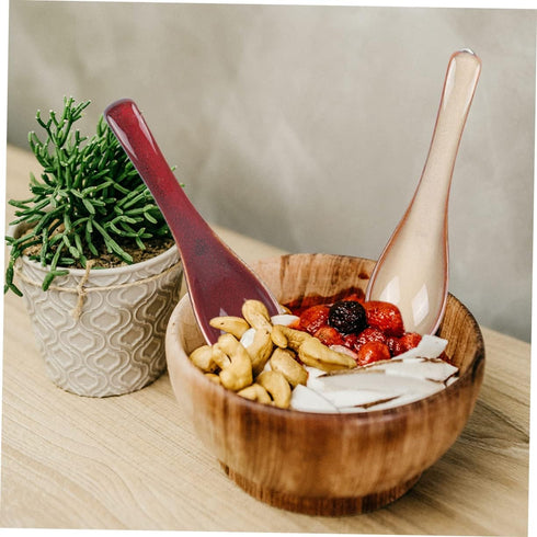 4pcs Japanese Spoon Coffee Decor Silverware Spoons Japandi Decor Dessert Spoons Oatmeal Spoons Condiments Spoon Creative Porridge Spoons Porridge ...