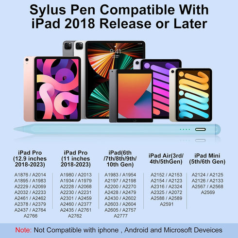 Stylus Pen for iPad 9th&10th Generation, Apple Pencil 2nd Generation, Apple Pen iPad Pencil Compatible with iPad Pro 11&12.9", iPad Air 5th/4/3rd ...