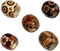 Housweety 100 Mixed Painted Drum Wood Spacer Beads 17x16mm, Round Loose Bulk for Braids, African Beads for Hair, Jewelry Making, Craft DIY, Macram...