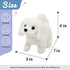 Hopearl Walking Dog Bichon Interactive Electronic Pet Plush Toy Puppy Woof and Moving Animated Nodding Head Gifts for Toddlers Birthday, White, 7'...